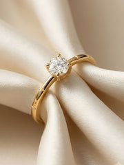 Golden Solstice Solitaire Ring